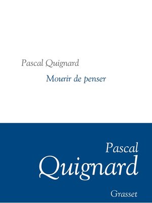 cover image of Mourir de penser